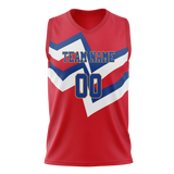 Custom Team Design Red & Blue Colors Design Sports Basketball Jersey BS00DP010920