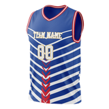 Custom Team Design Blue & Red Colors Design Sports Basketball Jersey BS00DP022009