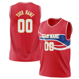 Custom Team Design Red & Blue Colors Design Sports Basketball Jersey