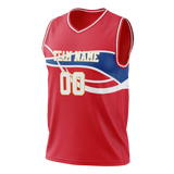 Custom Team Design Red & Blue Colors Design Sports Basketball Jersey BS00DP030920