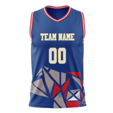 Custom Team Design Blue & Red Colors Design Sports Basketball Jersey BS00DP042009