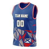 Custom Team Design Blue & Red Colors Design Sports Basketball Jersey BS00DP042009