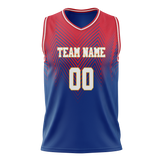 Custom Team Design Blue & Red Colors Design Sports Basketball Jersey BS00DP052009