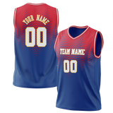 Custom Team Design Blue & Red Colors Design Sports Basketball Jersey