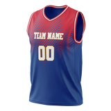 Custom Team Design Blue & Red Colors Design Sports Basketball Jersey BS00DP052009