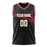 Custom Team Design Black & Red Colors Design Sports Basketball Jersey BS00DP080109