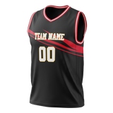 Custom Team Design Black & Red Colors Design Sports Basketball Jersey BS00DP080109