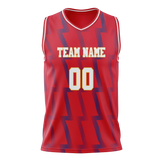 Custom Team Design Red & Blue Colors Design Sports Basketball Jersey BS00DP090920