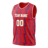 Custom Team Design Red & Blue Colors Design Sports Basketball Jersey BS00DP090920