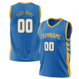 Custom Team Design Blue & Gold Colors Design Sports Basketball Jersey BS00GSW012013