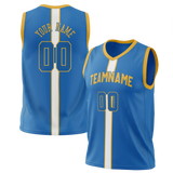 Custom Team Design Blue & Gold Colors Design Sports Basketball Jersey BS00GSW022013