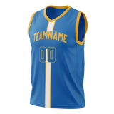 Custom Team Design Blue & Gold Colors Design Sports Basketball Jersey BS00GSW022013