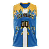 Custom Team Design Blue & Gold Colors Design Sports Basketball Jersey BS00GSW032013