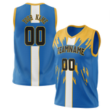 Custom Team Design Blue & Gold Colors Design Sports Basketball Jersey