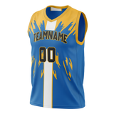 Custom Team Design Blue & Gold Colors Design Sports Basketball Jersey BS00GSW032013