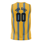 Custom Team Design Gold & Blue Colors Design Sports Basketball Jersey BS00GSW041320