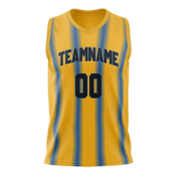 Custom Team Design Gold & Blue Colors Design Sports Basketball Jersey BS00GSW041320