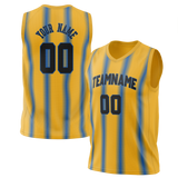 Custom Team Design Gold & Blue Colors Design Sports Basketball Jersey BS00GSW041320