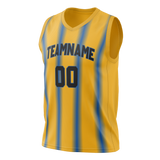 Custom Team Design Gold & Blue Colors Design Sports Basketball Jersey BS00GSW041320