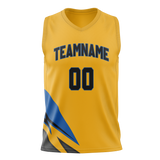 Custom Team Design Gold & Blue Colors Design Sports Basketball Jersey BS00GSW051320