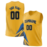 Custom Team Design Gold & Blue Colors Design Sports Basketball Jersey