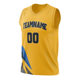 Custom Team Design Gold & Blue Colors Design Sports Basketball Jersey BS00GSW051320