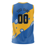 Custom Team Design Blue & Gold Colors Design Sports Basketball Jersey BS00GSW062013