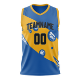 Custom Team Design Blue & Gold Colors Design Sports Basketball Jersey BS00GSW062013