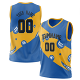 Custom Team Design Blue & Gold Colors Design Sports Basketball Jersey BS00GSW062013