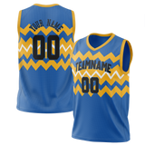 Custom Team Design Blue & Gold Colors Design Sports Basketball Jersey BS00GSW072013