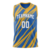 Custom Team Design Blue & Gold Colors Design Sports Basketball Jersey BS00GSW082013