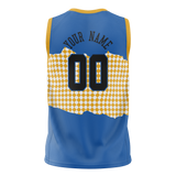 Custom Team Design Blue & Gold Colors Design Sports Basketball Jersey BS00GSW092013