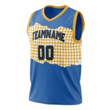 Custom Team Design Blue & Gold Colors Design Sports Basketball Jersey BS00GSW092013