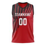 Custom Team Design Red & Black Colors Design Sports Basketball Jersey BS00HR010901