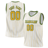 Custom Team Design Cream & White Colors Design Sports Basketball Jersey