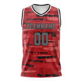 Custom Team Design Red & Gray Colors Design Sports Basketball Jersey BS00HR040903