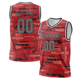 Custom Team Design Red & Gray Colors Design Sports Basketball Jersey BS00HR040903