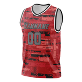 Custom Team Design Red & Gray Colors Design Sports Basketball Jersey BS00HR040903