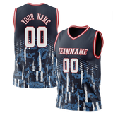 Custom Team Design Navy Blue & Blue Colors Design Sports Basketball Jersey BS00HR071820