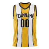 Custom Team Design Yellow & White Colors Design Sports Basketball Jersey BS00IP011202