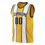 Custom Team Design Yellow & White Colors Design Sports Basketball Jersey BS00IP011202