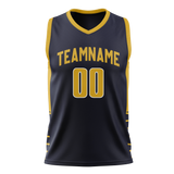 Custom Team Design Dark Purple & Yellow Colors Design Sports Basketball Jersey BS00IP022212