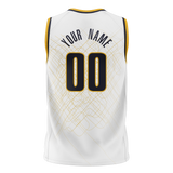 Custom Team Design White & Yellow Colors Design Sports Basketball Jersey BS00IP040212