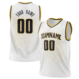 Custom Team Design White & Yellow Colors Design Sports Basketball Jersey BS00IP040212