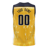 Custom Team Design Yellow & Navy Blue Colors Design Sports Basketball Jersey BS00IP071218