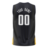 Custom Team Design Navy Blue & Yellow Colors Design Sports Basketball Jersey BS00IP081812