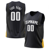 Custom Team Design Navy Blue & Yellow Colors Design Sports Basketball Jersey