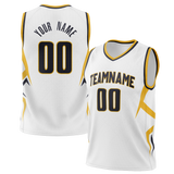 Custom Team Design White & Yellow Colors Design Sports Basketball Jersey BS00IP090212