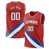 Custom Team Design Red & Blue Colors Design Sports Basketball Jersey BS00LAC030920