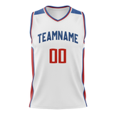 Custom Team Design White & Red Colors Design Sports Basketball Jersey BS00LAC040209